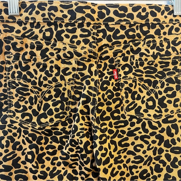 Levi's Girl’s 12R Black Tan Leopard Print Jeggings Comfortable Fun Pull On Pants - Picture 6 of 8